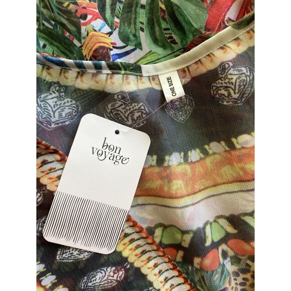 Tropical Cover-Up One Size Animal Print Multicolor Swim Sexy Beach Cruise New - Picture 7 of 7